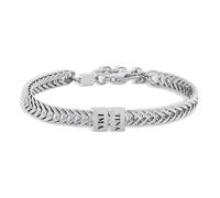JeathFea Pulsera Personalizada con 2-5 Nombres, Pulsera de Acero Inoxidable para Hombre, Brazalete Grabada, para Papá, Marido, Regalo El Día del Padre Navidad, Regalo Personalizado