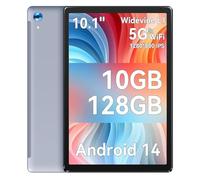 Jeazans Tableta Android, tabletas de 10.1 pulgadas con pantalla táctil IPS HD de 1280 x 800, procesador Octa-Core, 10 (4+6) GB de RAM 128 GB ROM, tarjeta TF de 1 TB ampliable, WiFi 5G/2.4G, BT 5.0,