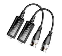 jebyltd 1 Par De Transceptores Pasivos Balun De Vídeo CCTV BNC Trenzado AHD/CVI/TVI Transmisores CCTV BNC Cat5