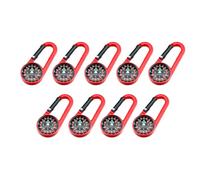 jebyltd 9 Uds Llavero Herramienta De Navegación Mosquetón Aire Libre Brújulas Colgante para Senderismo Pesca Camping Brújulas Bolsillo Multifunción Accesorio Navegación Supervivencia Aire Libre