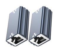 jebyltd Adaptador Divisor RJ45 De Aleación Aluminio para Extensión Cable Ethernet Y Divisor Ethernet para Compartir Redes