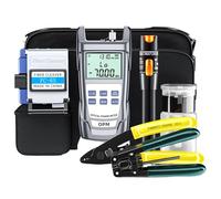 jebyltd Avanzados De Mantenimiento Fibra Óptica con Buscador Visual Fallos Cleaver Stripper Medidor Potencia para Instalación Redes Kit Herramientas Empalme En Frío Fibra Óptica