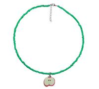 jebyltd Collar ligero de cuentas de arroz con colgante de fruta, cadena de clavícula de longitud ajustable, accesorios para uso diario, talla única, como se describe, como se describe