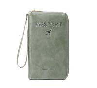 jebyltd Funda de piel sintética para pasaportes, cartera de viaje, organizador para tarjetas de embarque, tarjetas de crédito, tarjetas de crédito, funda de pasaporte de piel sintética, cartera de