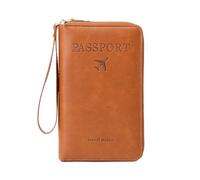 jebyltd Funda de piel sintética para pasaportes, cartera de viaje, organizador para tarjetas de embarque, tarjetas de crédito, tarjetas de crédito, funda de pasaporte de piel sintética, cartera de