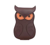 jebyltd Funda de piel sintética para púas de guitarra, bolsa de almacenamiento para púas de guitarra, organizador de púas de guitarra, bolsa con 18 ranuras, Brown