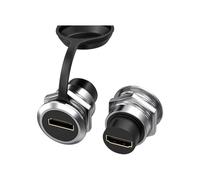 jebyltd Par De Acopladores Montaje En Panel USB3.0 Carcasa Aleación Zinc Resistente A La Corrosión Calidad Instalación Tuerca Trasera Sin Complicaciones Acoplador Datos