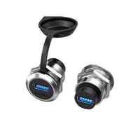 jebyltd Par De Acopladores Montaje En Panel USB3.0 Carcasa Aleación Zinc Resistente A La Corrosión Calidad Instalación Tuerca Trasera Sin Complicaciones Acoplador Datos