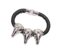 jebyltd Pulsera De Cierre Magnético Calavera para Hombres Mujeres Aleaciones Góticas Cadena Estilos Roca Accesorio Accesorio Aventura Aire Libre Pulsera Magnética