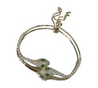 jebyltd Pulsera de serpiente de moda con piedras preciosas y detalles de circonita, accesorios para mujeres de moda, organizador de fiesta de noche, One Size, como se describe