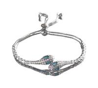 jebyltd Pulsera de serpiente de moda con piedras preciosas y detalles de circonita, accesorios para mujeres de moda, organizador de fiesta de noche, One Size, como se describe