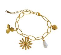 jebyltd Pulsera única con encanto del corazón y cardiaco, pulsera elegante para estilos versátiles, perfectos para cualquier mezcla de ocasiones y pulsera a juego, One Size, como se describe