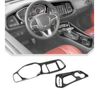 JeCar Challenger - Kit de molduras de consola central interior de fibra de carbono para Dodge Challenger 2015-2023, accesorios interiores (5 piezas)