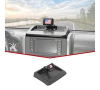 JeCar JK - Soporte de teléfono para salpicadero, abrazadera para teléfono celular, soporte de bola de aleación de aluminio con bandeja de almacenamiento, accesorios interiores compatibles con Jeep