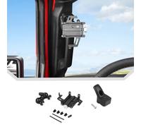 JeCar Soporte de teléfono con asa de agarre para Jeep Wrangler JL JLU y Gladiator JT A-Pillar 2024+, soporte de metal ajustable para teléfono celular