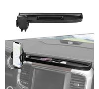 JeCar Soporte de teléfono para salpicadero, abrazadera para teléfono celular, soporte de bola de aleación de aluminio con bandeja de almacenamiento, accesorios interiores compatibles con RAM Truck