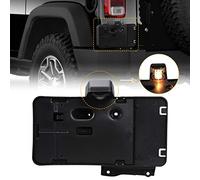 JeCar - Soporte para Placa de matrícula JK con Soporte de Montaje Trasero de luz Compatible con Jeep Wrangler JK JKU Sahara Rubicon X Sport & Unlimited 2007-2017