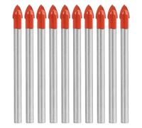 Jecdfs 10pcs Juego de 6MM Brocas de Carburo de Tungsteno Taladro,para Perforar Azulejos, Cerámica, Vidrio, Espejos, Granito y Más - Brocas Resistentes para Superficies Duras y Frágiles con Punta en Fo