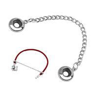 Jecdfs 1pcs Cadena de Seguridad Charms Cadena de Seguridad de Plata,Compatible con Pulseras Tipo Pandora, Biagi, Chamilia - Diámetro del Amuleto 4.4 mm, Longitud de Cadena 7.5 cm
