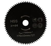 Jecdfs 1pcs Hoja de sierra circular HSS de 3 pulgadas,disco de corte 76mm,Disco de Corte con Agujero de 10 mm,para Madera, Cobre, Aluminio, Plástico y Metales Blandos - Precisión y Durabilidad