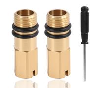 Jecdfs 2 Tapones Ciegos de Latón M10 - Tappón Impermeable para Conexiones de Agua Fría y Caliente, tapón ciego grifo,Compatible con Grifos de Cocina y Baño (Rosca de 10 mm)