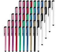 Jecdfs 50 Piezas Stylus Pen, Bolígrafos capacitivos universales, Compatible con Tablets, iPad Mini/Pro/Air, Smartphones, Samsung Galaxy - Lápices capacitivos de precisión para una navegación Suave