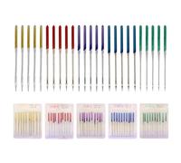 Jecdfs 50pcs Sewing Machine Needles, agujas maquina de coser，agujas de máquina universales utilizadas,Agujas para máquina de coser,Tamaños 65/9, 75/11, 90/14, 100/16, 110/18 - Incluye 5 Colores