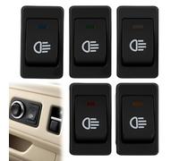 Jecdfs 5pcs Interruptor Del Coche 12v 35A,Coche LED Interruptor de Palanca Delantero,4 Pin 2 Posiciones ON-OFF DPST de Botón, Compatible con la Mayoría de los Vehículos