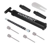 Jecdfs Bomba infladora de Bolas,Agujas para Bomba de Fútbol, Bomba de Pelota Portátil con 4 Agujas, Boquilla, Manguera de Extensión y Bolsa,para fútbol, Rugby, Voleibol, Baloncesto, Balonmano, Globo