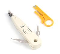 Jecdfs Herramienta de Impacto CAT7 CAT6 CAT5,Herramienta de Impacto LSA Red Herramienta,LSA y Krone, Incluye Punch Down y Cortador & Pelacables, Compatible con Paneles de Conexiones EIA/TIA 568 B