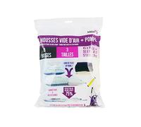 JECHERCHE UNE IDÉE - RG5964 Funda al Vacío con Bomba - Pack de 6 - Reduce el Volumen hasta un 75% - para Ropa y Edredones - Dimensiones 57 x 100 cm - Transparente