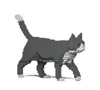 JECKA Animal Building Blocks for Kidults Grey Tuxedo Cat 02S