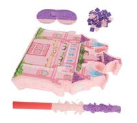 JECOMPRIS 1 Juego Piñata Castillo de para Cumpleaños Decoración Colgante de Fiesta con Golpeador Confeti para Celebraciones de de Princesas