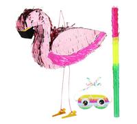 JECOMPRIS 1 Juego Piñata de Flamenco para Cumpleaños Infantil de Fiesta con Ojos Vendados y Decoración Tropical para Fiestas para Cumpleaños y Celebraciones