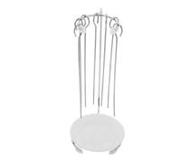 JECOMPRIS 1 Juego Soporte de Brochetas Inoxidable para Asar Rack de Kebab Resistente y de Limpiar para Parrillas y Cocción Uniforme Incluye Pinchos para Alimentos