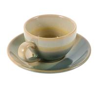 JECOMPRIS 1 Juego Tazas de Café Cerámica Vintage con Platillo Taza de Espresso de Porcelana para y Leche Diseño Único para Oficina y