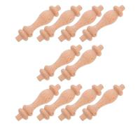 JECOMPRIS 10 Piezas de Husillos de Madera Tallada Estilo Europeo, Pilares Decorativos Compactos 7x1.8 Cm para Barandillas, Vinotecas y Muebles, Accesorios Artesanales para Decoración