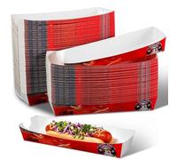 JECOMPRIS 100 Cajas Para Perritos Calientes Contenedores De Papel Para Hot Dogs Soportes De Comida Para Fiestas Y Eventos De 7.08X1.96X1.18In