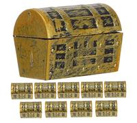 JECOMPRIS 10piezas Modelo De Cofre Del Tesoro Mini Cofre Decorativo Para Fiestas Casa De Muñecas Fiesta Temática De Piratas De Rol