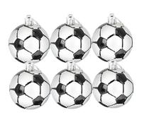 JECOMPRIS 12 Piezas Bolas Colgantes de Navidad de Fútbol y Baloncesto Set de Adornos para Árbol de Navidad Decoraciones Temáticas Deportivas Pendientes para Decorar Fiestas y Celebraciones
