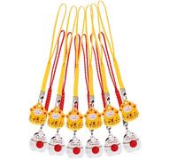 JECOMPRIS 12 Piezas Colgantes para Llavero Gato Suerte Campana de Cobre, Accesorios Decorativos Color Aleatorio, Adornos para Móvil, Bolso y Obsequio