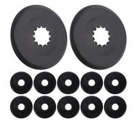 JECOMPRIS 12 Piezas Protector de Radios de Bicicleta Protector de Cadena para Bicicleta Plástico Negro Ciclismo al Aire Libre