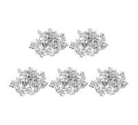 JECOMPRIS 130 Piezas de Cuentas de Letras de Metal Gemas de Imitación para Pulseras Diy, Fáciles de Ensartar Dañar la Piel, Color Plata para Joyería Artesanal