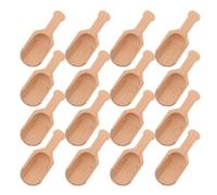 JECOMPRIS 16 Piezas Cucharas Pequeñas de Madera de Haya para Medir Polvos y Evitar Contacto Directo Alimentos, Diseño Natural y Elegante Adecuado para Cocina y Condimentos