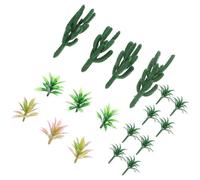 JECOMPRIS 18 Piezas de Cactus y Árboles Miniatura de Plástico para Modelos Arquitectónicos y Escenas en Miniatura, Diseño Realista y Uso Versátil para Aficionados y Profesionales