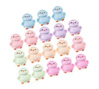 JECOMPRIS 18 Piezas Figura de Pingüino en Miniatura de Resina Que Brilla | Adorno DIY para Jardines Pequeños y Salas de Estudio, Decoración Luminosa de Escritorio y Hogar