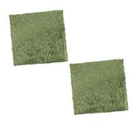 JECOMPRIS 2 Alfombrillas de Musgo Artificial Gruesas para Terrarios de Reptiles y Anfibios, Tapetes Absorbentes de 30x30 Cm en Color Verde, Césped Artificial para Tortugas y Ranas, Sustrato