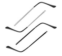JECOMPRIS 2 Patillas de Gafas de Metal para Reemplazo Negro y Plata Accesorios para Anteojos y Gafas de Sol Fáciles de Cambiar y Diseñadas para Mayor