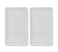 JECOMPRIS 2 Piezas Bandeja Organizadora para Cubiertos y Cuencos Antidrip Transparente para Cocina Recipiente Recogegotas Práctico y Duradero