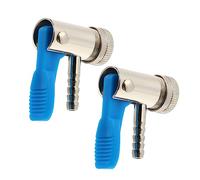 JECOMPRIS 2 Piezas Conector Rápido Inflador de Neumáticos con Clip de Cobre para Motos Coches Bicicletas Accesorio Resistente Anticorrosión